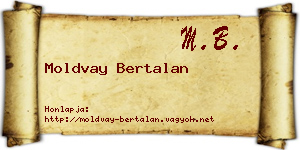 Moldvay Bertalan névjegykártya